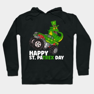 Happy St Pat Trex Day Dino Monster Truck St Patricks Day Hoodie